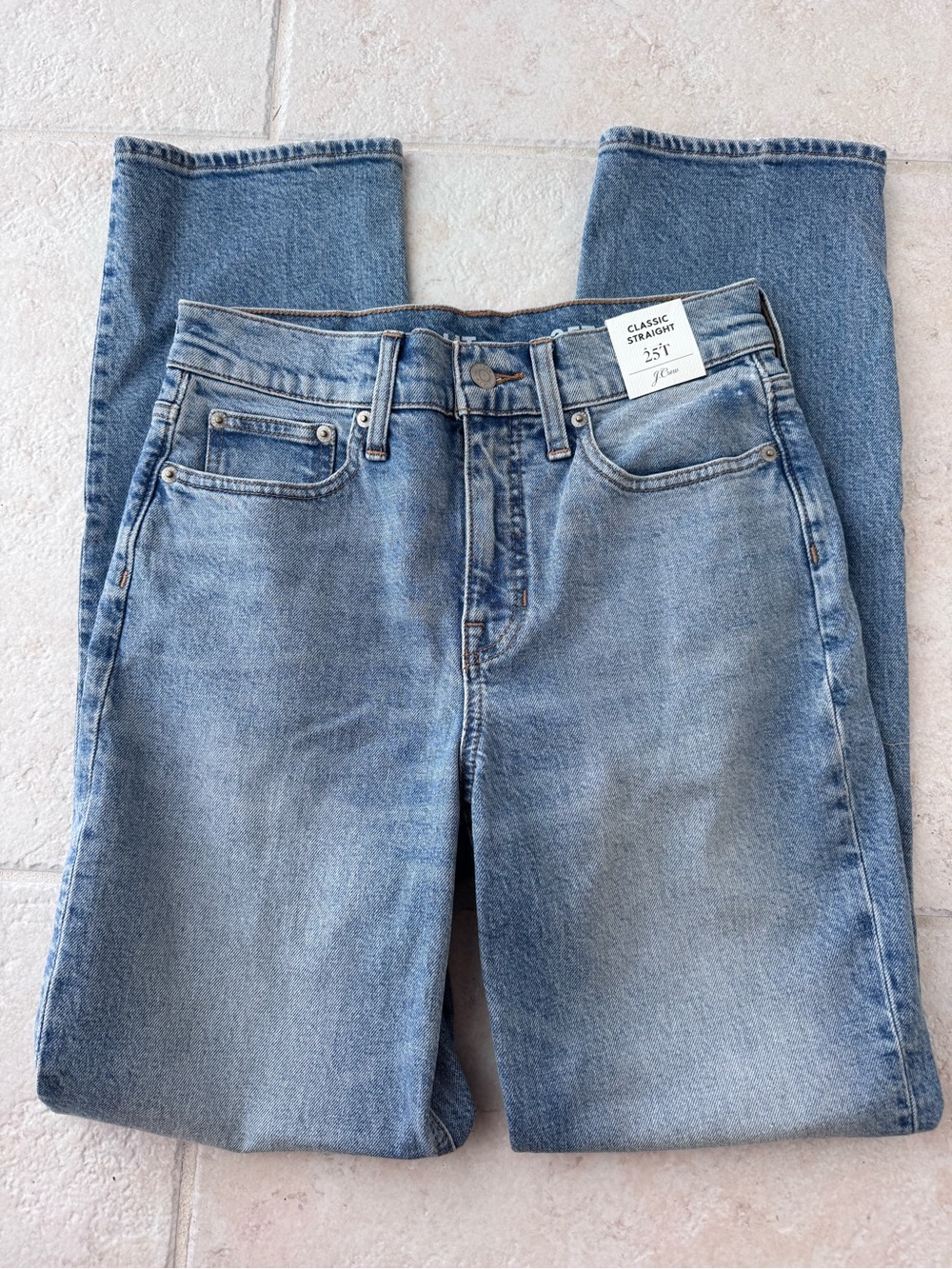 NWT J. Crew Tall high-rise '90s classic straight jean in Hiker wash